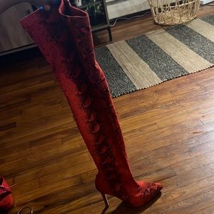 Thigh high boots. Worn once